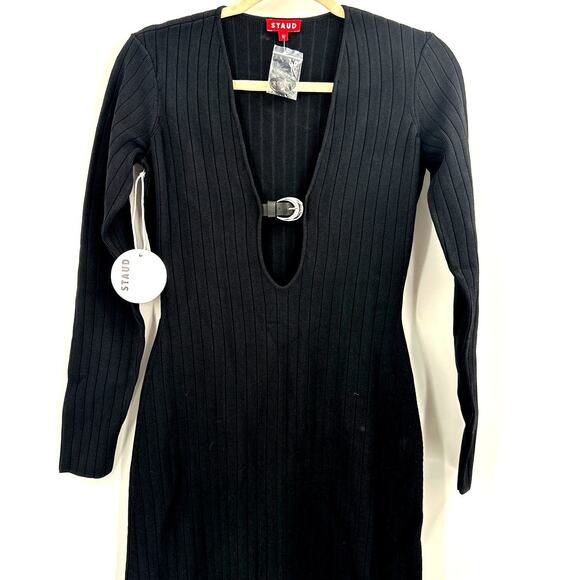 STAUD Ribbed Knit Murphy Dress Size M - Picture 6 of 13